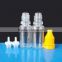 New product 10ml e-liquid dropper bottles child proof cap with tamper evident ring triangle on the top