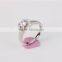 China manufacturer custom 925 sterling silver wedding ring set silver chromium plating