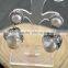 LFD-07E Finding Druzy 925 Silver Pearl Pave Rhinestone Crystal Drop Earring / Stud Earrings Charms Jewelry