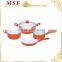 MSF-6626-Fry pan Colorful fry pans various sizes pressing aluminum fry pan long handle with soft touch silicon coating