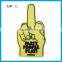 Custom Sponge Foam Hand Cheering Mitt with Middle Finger