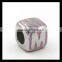 fashion stainless steel cube alphabet letter beads