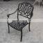 White Black Bronze Outdoor Aluminum Garden Chair