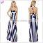 Ladies Western Stripe Long Maxi Dress