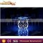 glass top stainless steel base LED light wedding tables for dining