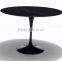 good quality of fiberglass base marble top oval shape tulip table