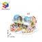 Christmas Eve Snow Blue Villa 3d Paper Puzzle