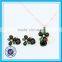 Cheap price crystal fashion jewelry set for ladies earrings necklace jewelry set