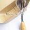 Stainless Steel Kitchen Whisk with Wooden Handle, Balloon Whisk
