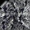 black beautiful flower with bright for wedding dress Chantilly lace plain yarn polyester nylon lace fabric