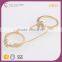 R63221I01 New Arrival Different Style Shiny Gold Plated Single Big Diamond Double Rings With Chains for Women