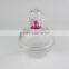 glass perfume bottle with diamond shape cap