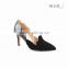 OLNP001 Simple elegant design for 2015 New fashion genuine leather upper high heel pump shoes in chengdu for women