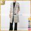 Beige with black Flax blended long stripe coat