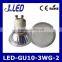 Cheap price high quality with glass body 3w led gu10 spotlight bulb