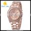WJ-4935 popular high quality colorful stainless steel Geneva with rhinestone hand watch