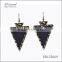 Wholesale Jewelry Fashion Designs Ladies/Women's Punk Style Snake Pattern Leather Triangle Earrings Dangle Earrings