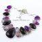 Simple !! Amethyst & Stripped Onyx & Rainbow Moonstone 925 Sterling Silver Necklace, Fine Silver Jewelry, Silver Jewelry