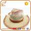 Cheap promotion paper straw hat light up folding denim cowboy hat