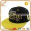 Wholesale cheap 6 panel 3D embroidery cotton twill snapback caps