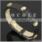 Bright colorful genuine leather watchband adjustable with metal snake design bracelet