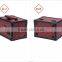 2016 new arrrival red pvc leather soft side roll top makeup cosmetic case with strips