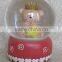 Hot sale eco-friendly funny antique pink color basement bear snow globes for sale