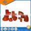 Grooved tee red painted ductile iron pipe fitting