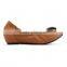 Guangzhou Handmade Brown Cow Leather Women Durable Height Increasing Shoes