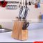 7 pcs stainless steel hollow handle kitchen knife set with bamboo block