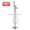 Floor mounted tub filler brass shower handset faucet bathroom