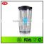 Personalized Colorful Plastic insulated water tumbler with lid and straw