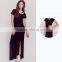 Women's Round Neck Short Sleeve Summer Maxi Dress