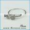 fashionable micro pave setting cz big blue diamond ring