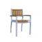 ZT-1025C Aluminum wooden stacking chair