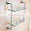 20702 Bathroom Accessory Heart Double Glass Shelf Hotel Use Modern Kitchen
