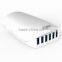Wholesale Euro/US /UK plug 6USB Ports home charger 100-240V 5V 5.4A usb multi phone charger with best price