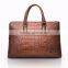 QIALINO Genuine Leather briefcase crocodile leather briefcase laptop bag for macbook 12/13/15 inch