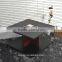 HomCom 32" Modern Square Double Deck Coffee Table - Black