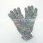 High quality durable grey string knit cotton gloves