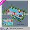 Professional Design commercial outdoor large frame pool park, water play equipment, Inflatable Mobile Park