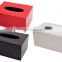 Wholesale Stock Small Order Rectangle PU Tissues Storage Box Napkin Holder