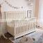 Classical French Style Happy Kids Antique White Solid Wood Carving Baby Crib, Classic European Style Kids Furniture BF11-02274c