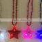 USA independence day Led flashing star pendant fashion necklace