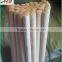 natural wooden broom stick one end flat one end dome