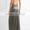 Sexy Backless Honeymoon Double-Faced Satin Halterneck Gown Nighty Maxi Dress Long Evening Party Wear Dresses 2016 HSD5881