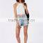 Fringed plain white spaghetti strap cami crop top plain wholesale cheap