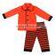 Children Pyjamas 100% Cotton Toddler Girls Ruffle Stripe Kids Halloween Pajamas