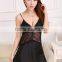 Ms summer sexy temptation emulation silk nightgown harness pajamas silk plus-size clothing at home