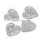Zinc Based Alloy Embellishments Heart Silver Tone